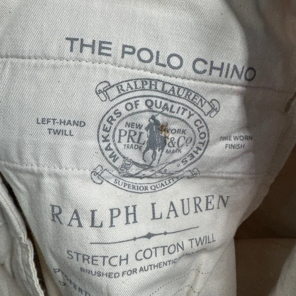 Polo Ralph Lauren Pants Mens 30x32 Stretch Straight Fit Chino Khaki Tan